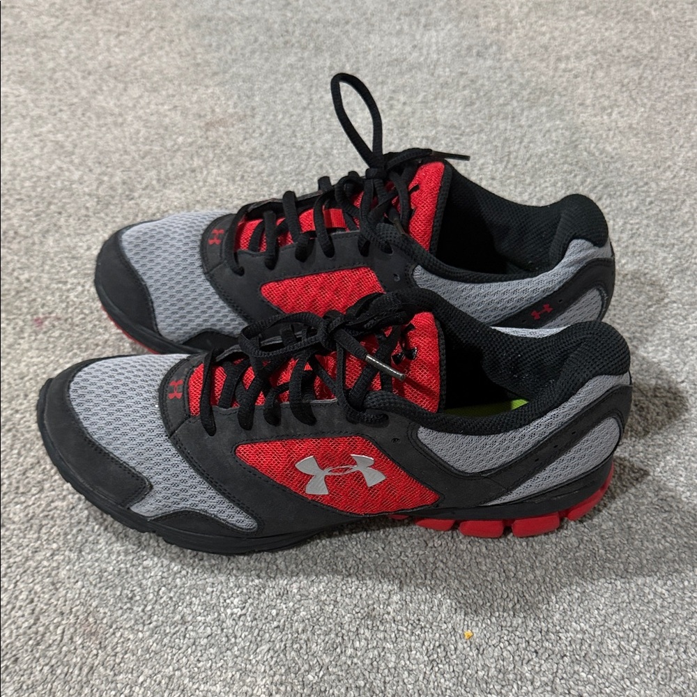 Under Armour Men's Red, Black, and Gray Athletic Shoes - Picture 3 of 6